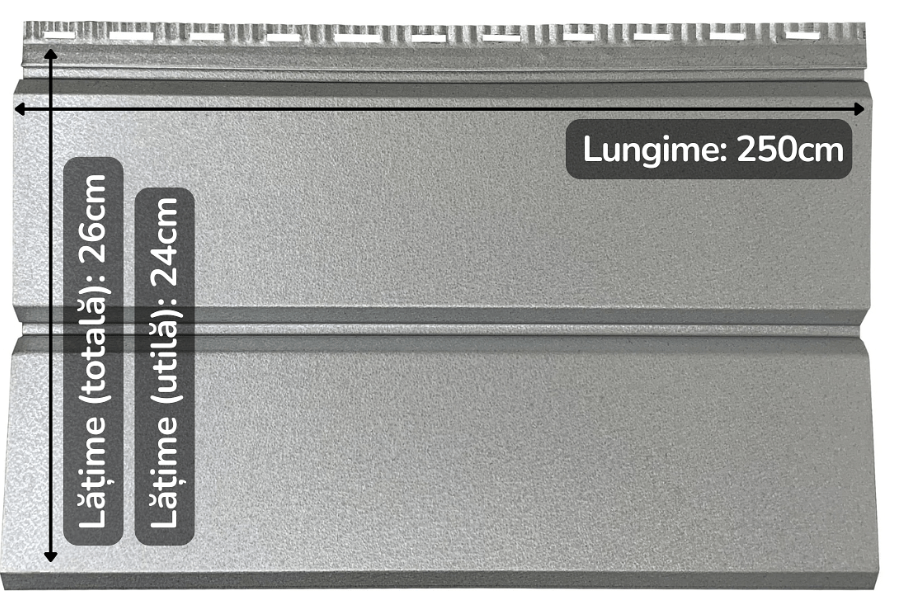 Lambriu Metalic Drept Jupiter, Galvanum