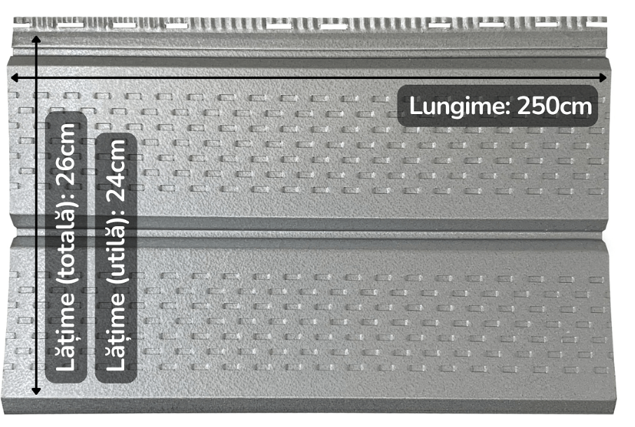 Lambriu Metalic Perforat Saturn, Galvanum