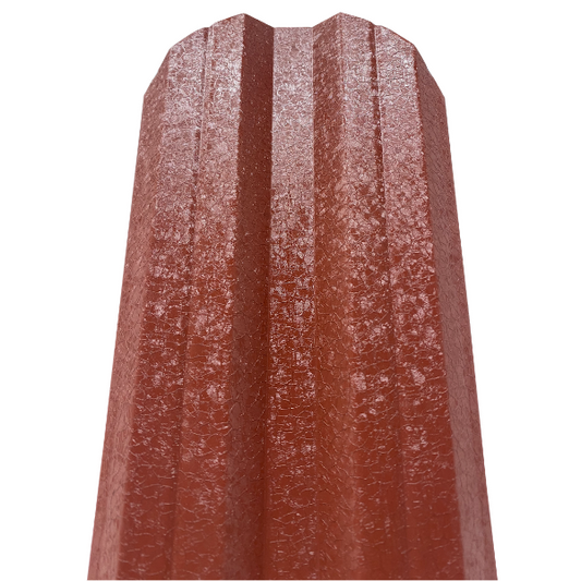 Prim-plan al modelului TISA Sipca Metalica cu finisaj de Hi-Mat în culoare Cărămidă Roșie, RAL 3009, disponibil pe www.sipca.ro, fabricat de Top Profil Sistem.