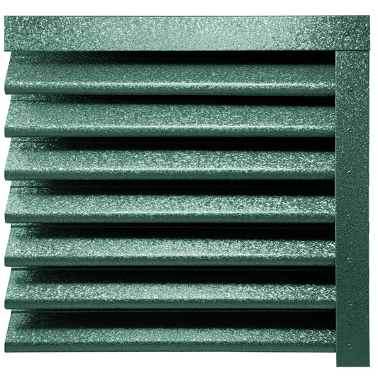 Prim-plan al modelului PIRAMIDA Gard Jaluzele cu finisaj de Hi-Mat în culoare Verde Pin RAL 6005, disponibil pe www.jaluzelegard.ro, fabricat de Top Profil Sistem.