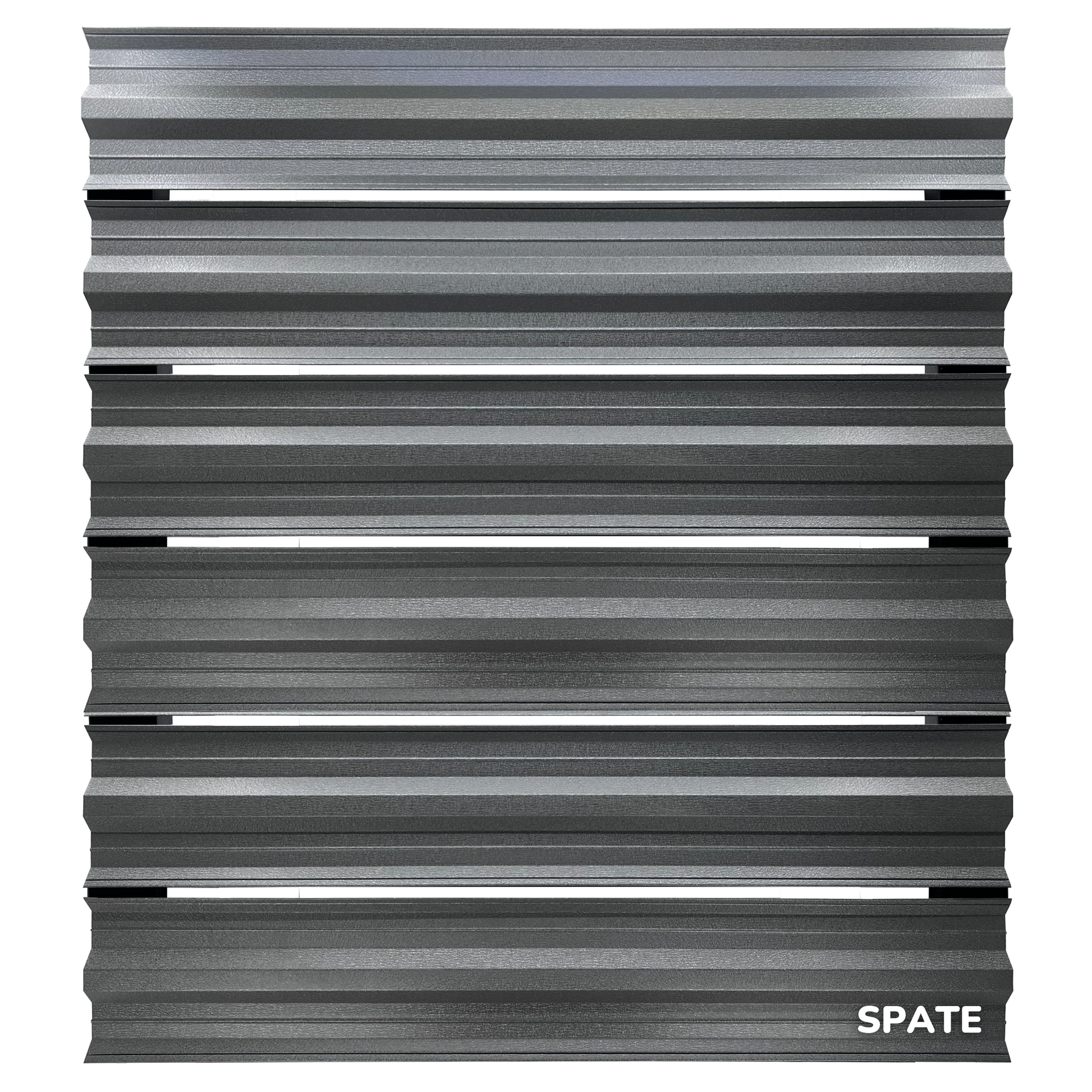 Prim-plan al modelului SIMETRICA Sipca Metalica cu finisaj de Mat Dublu în culoare Gri Grafit Dublu, disponibil pe www.sipca.ro, fabricat de Top Profil Sistem.