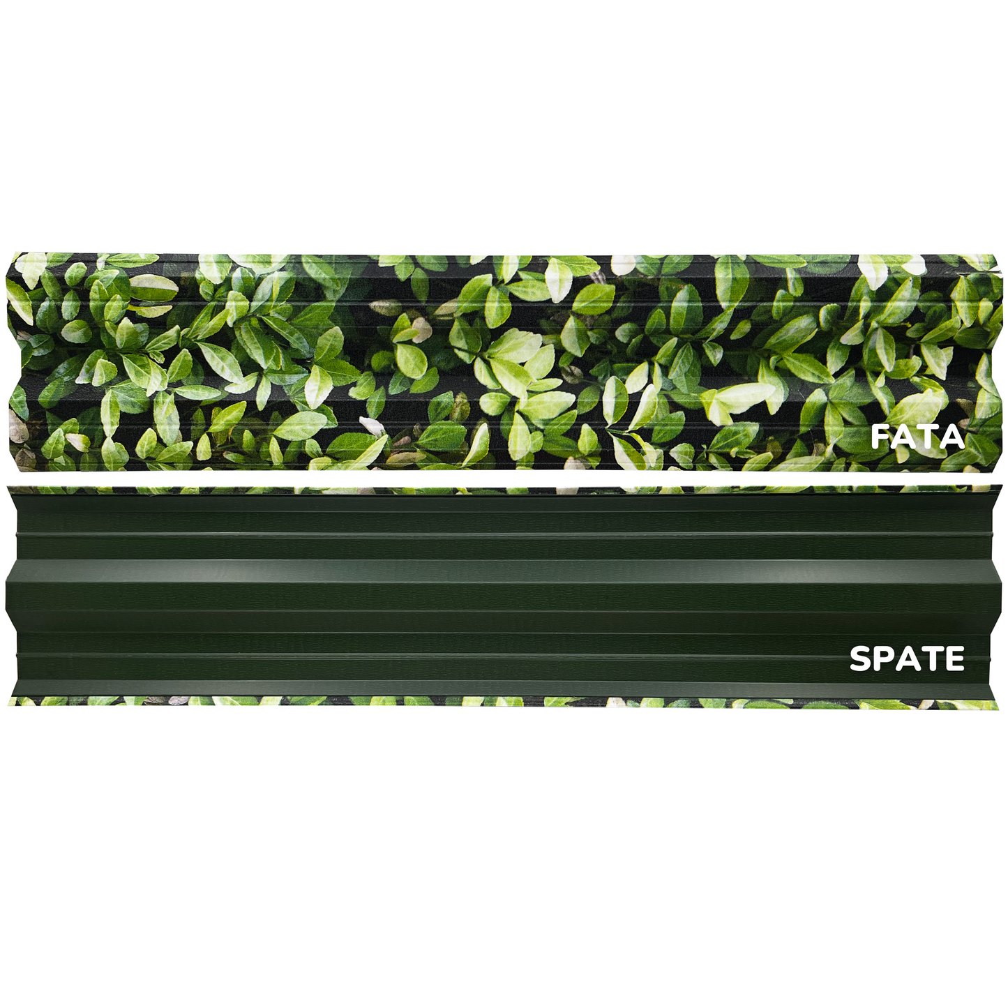 Prim-plan al modelului SIMETRICA Sipca Metalica cu finisaj de Print Digital în culoare Merișor, disponibil pe www.sipca.ro, fabricat de Top Profil Sistem.