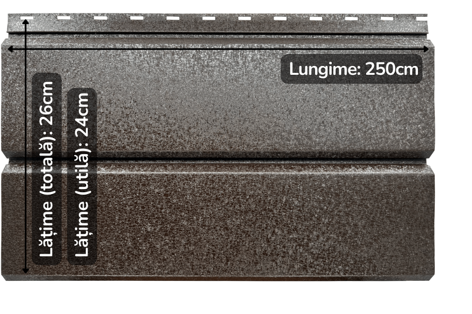 Lambriu Metalic Drept Jupiter, Maro Cedru RAL 8019