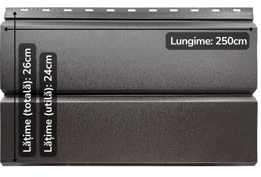 Lambriu Metalic Drept Jupiter, Maro Espresso RAL 8019