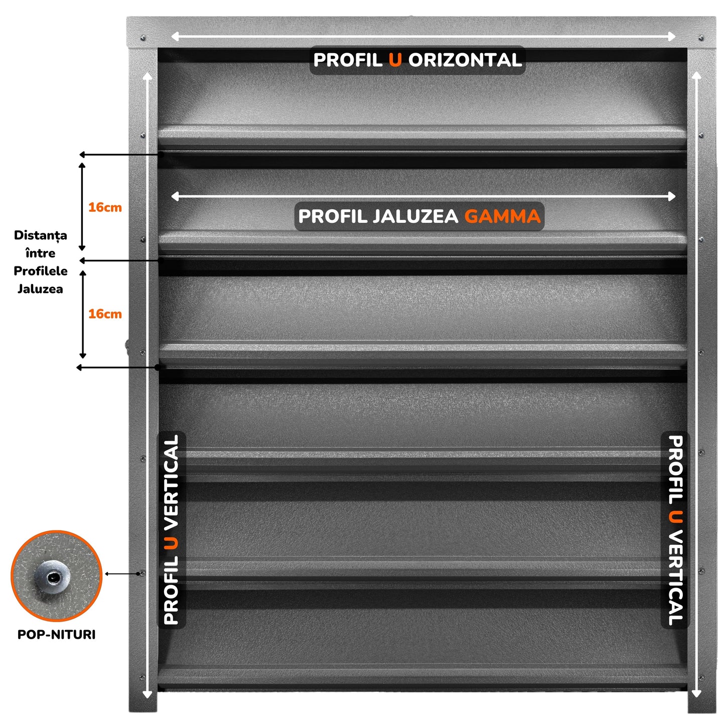 Gard Jaluzele Gamma | Gri Grafit