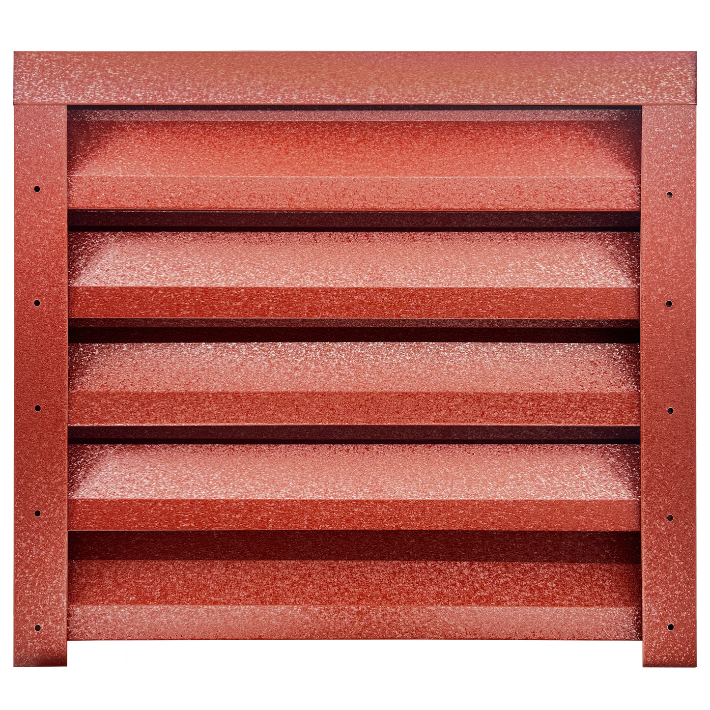 Prim-plan al modelului ATLAS Gard Jaluzele cu finisaj de Hi-Mat în culoare Cărămidă Roșie RAL 3009, disponibil pe www.jaluzelegard.ro, fabricat de Top Profil Sistem.