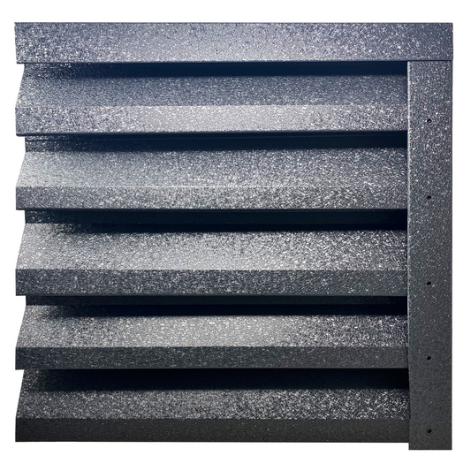 Prim-plan al modelului ATLAS Gard Jaluzele cu finisaj de Hi-Mat în culoare Gri Perlat RAL 7024, disponibil pe www.jaluzelegard.ro, fabricat de Top Profil Sistem.