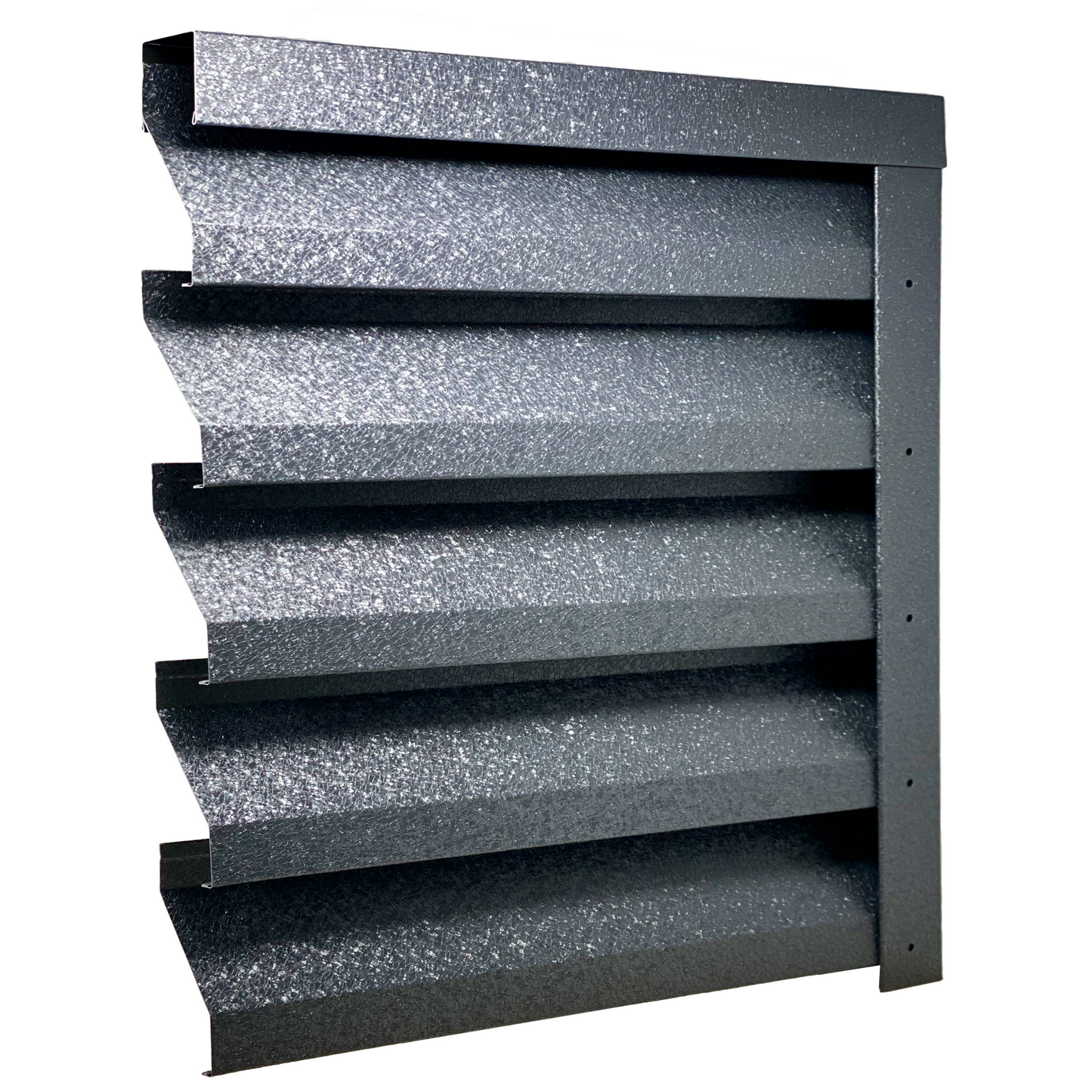 Prim-plan al modelului ATLAS Gard Jaluzele cu finisaj de Hi-Mat în culoare Gri Perlat RAL 7024, disponibil pe www.jaluzelegard.ro, fabricat de Top Profil Sistem.