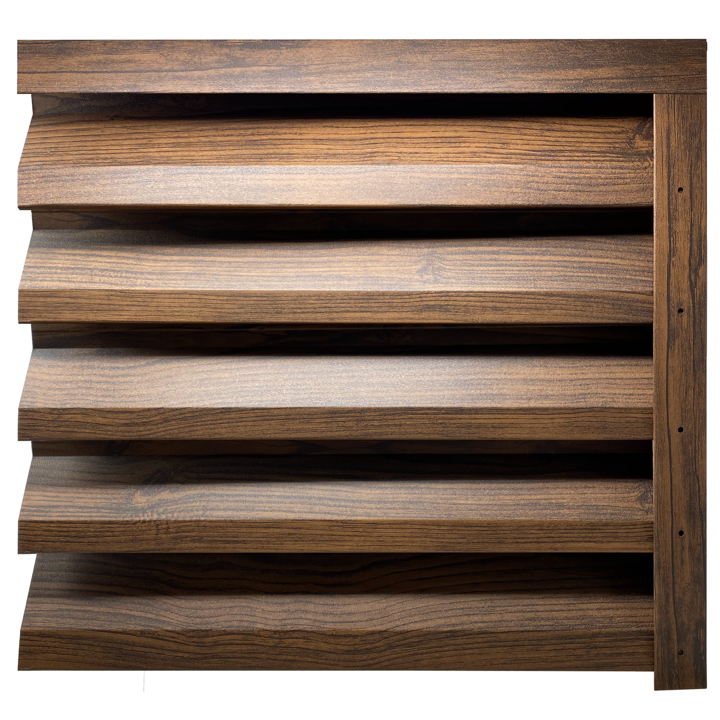 Prim-plan al modelului ATLAS Gard Jaluzele cu finisaj de Imitație Lemn DUBLU în culoare Mahon Dublu, disponibil pe www.jaluzelegard.ro, fabricat de Top Profil Sistem.