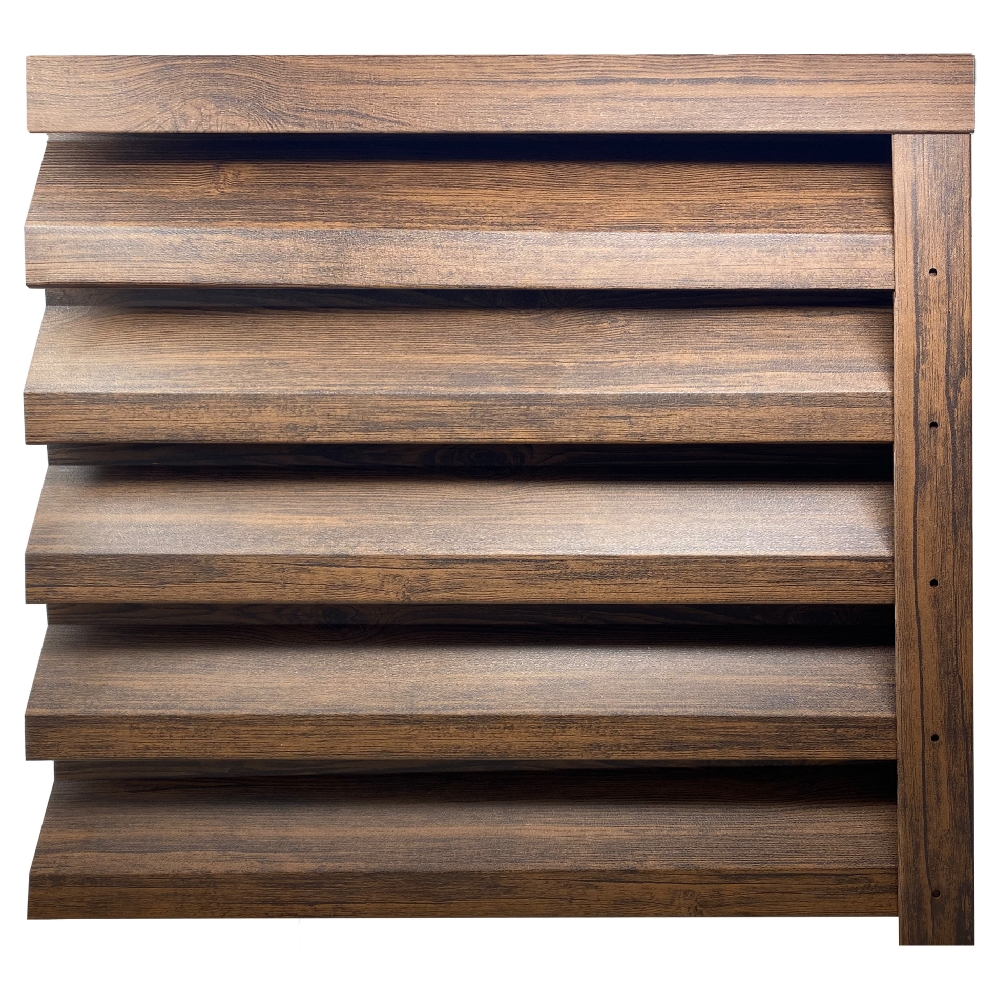 Prim-plan al modelului ATLAS Gard Jaluzele cu finisaj de Imitație Lemn în culoare Mahon, disponibil pe www.jaluzelegard.ro, fabricat de Top Profil Sistem.