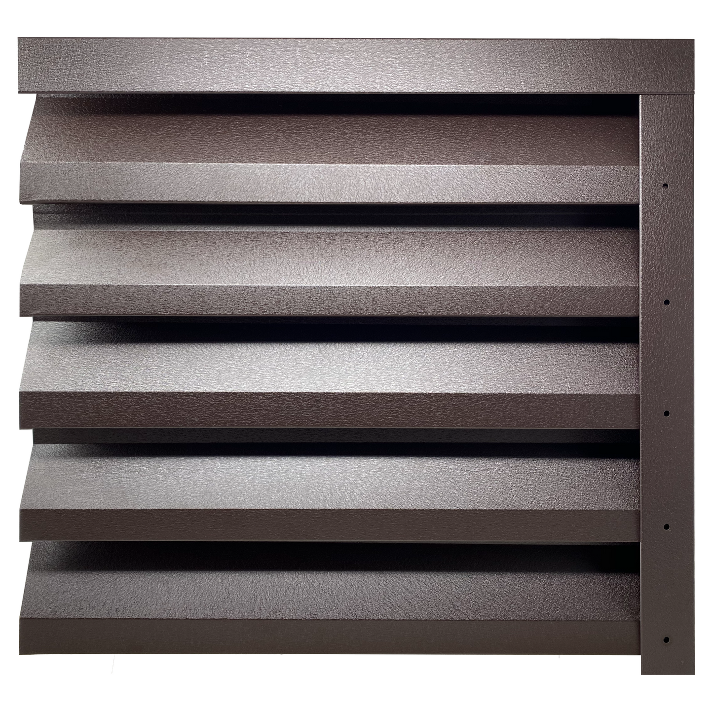 Prim-plan al modelului ATLAS Gard Jaluzele cu finisaj de Mat Dublu în culoare Maro Espresso Dublu RAL 8019, disponibil pe www.jaluzelegard.ro, fabricat de Top Profil Sistem.