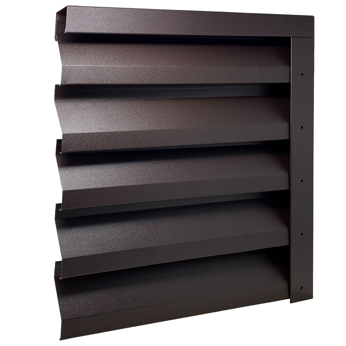 Prim-plan al modelului ATLAS Gard Jaluzele cu finisaj de Mat în culoare Maro Espresso RAL 8019, disponibil pe www.jaluzelegard.ro, fabricat de Top Profil Sistem.