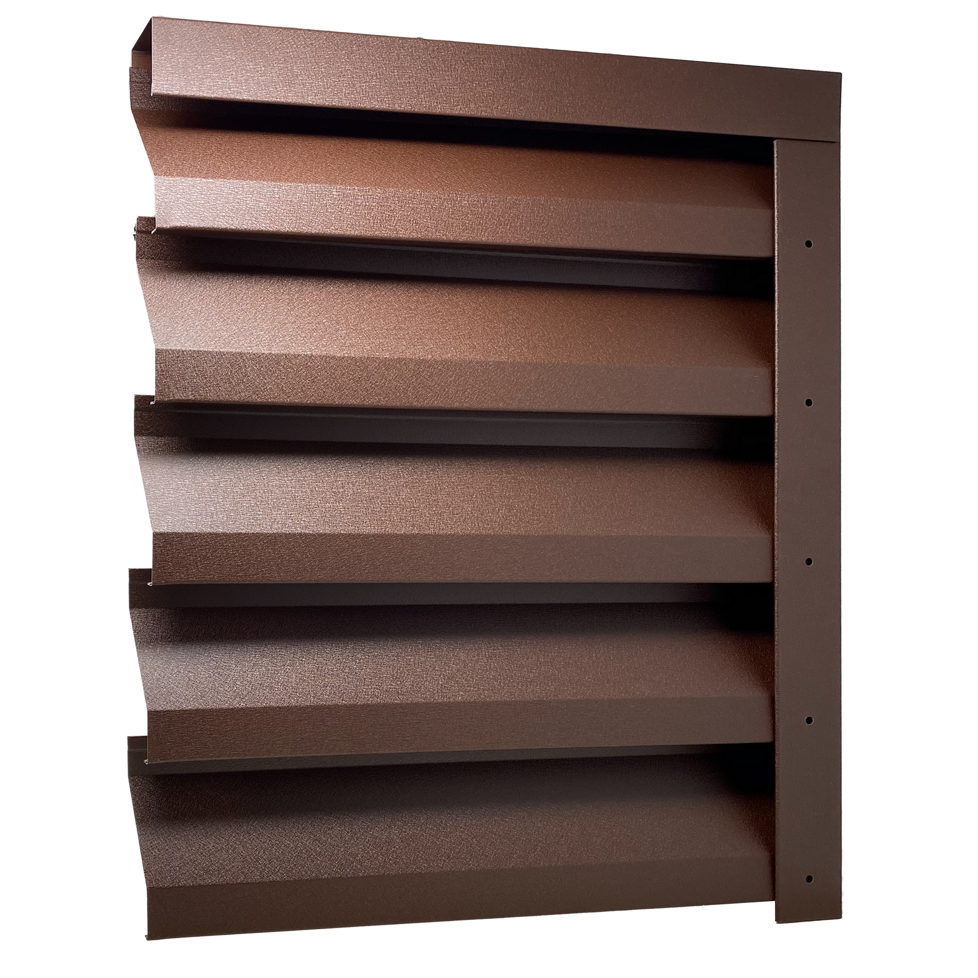 Prim-plan al modelului ATLAS Gard Jaluzele cu finisaj de Mat Dublu în culoare Maro Ciocolata Dublu RAL 8017, disponibil pe www.jaluzelegard.ro, fabricat de Top Profil Sistem.