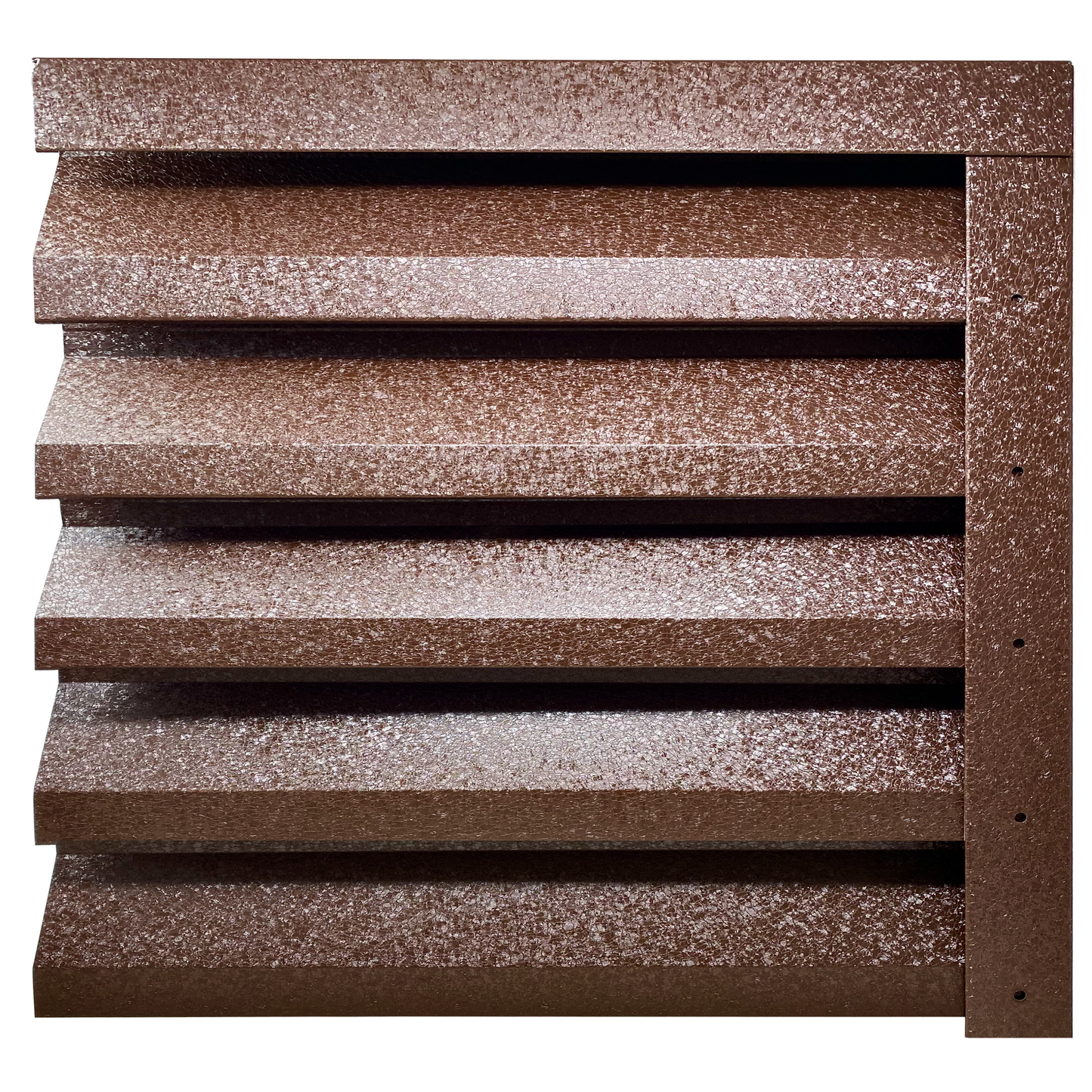 Prim-plan al modelului ATLAS Gard Jaluzele cu finisaj de Hi-Mat în culoare Maro Caramelă RAL 8017, disponibil pe www.jaluzelegard.ro, fabricat de Top Profil Sistem.