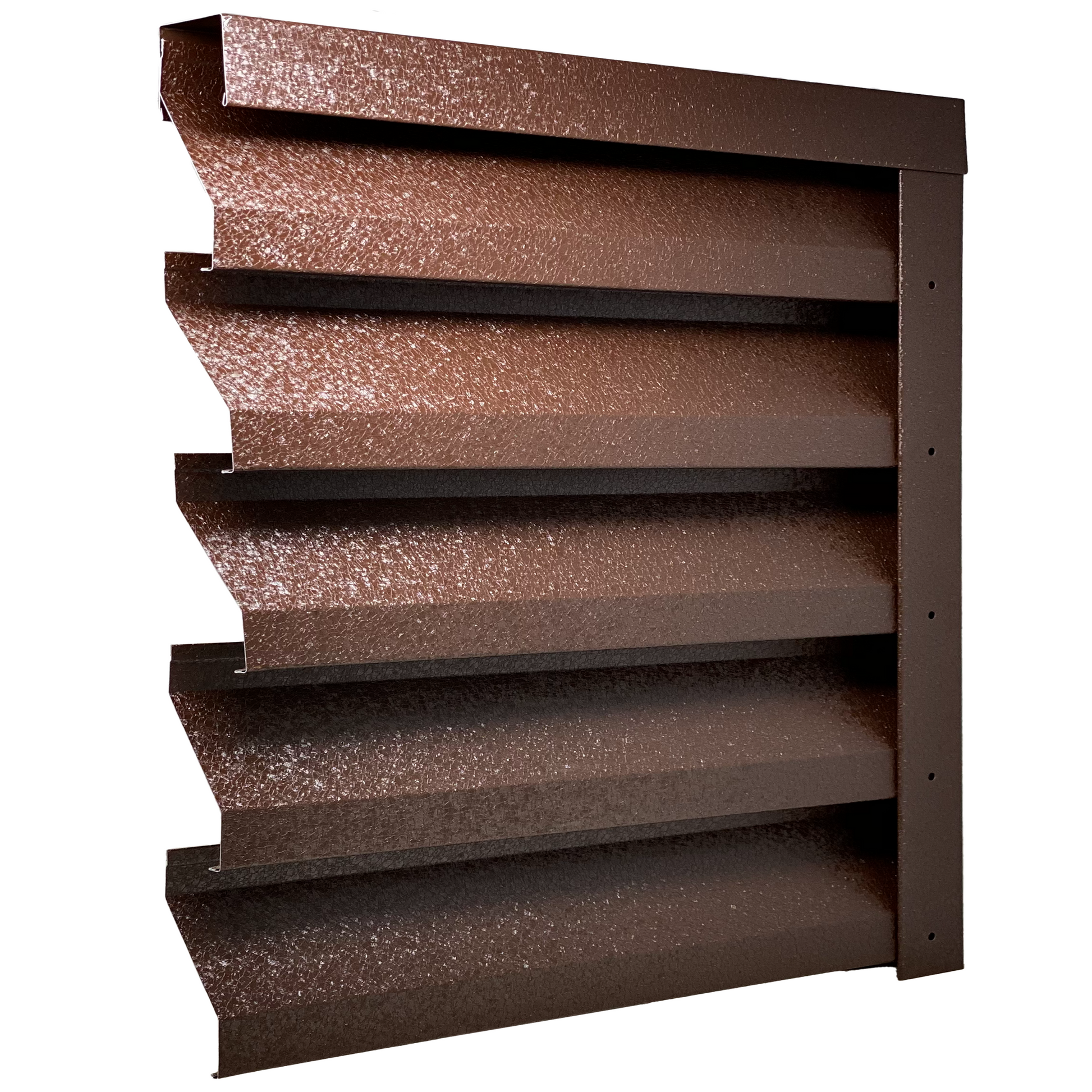 Prim-plan al modelului ATLAS Gard Jaluzele cu finisaj de Hi-Mat în culoare Maro Caramelă RAL 8017, disponibil pe www.jaluzelegard.ro, fabricat de Top Profil Sistem.