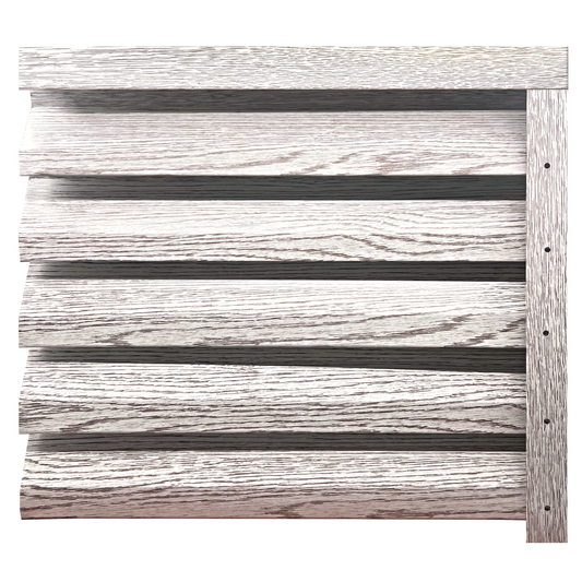 Prim-plan al modelului ATLAS Gard Jaluzele cu finisaj de Imitație Lemn în culoare Stejar Alb, disponibil pe www.jaluzelegard.ro, fabricat de Top Profil Sistem.