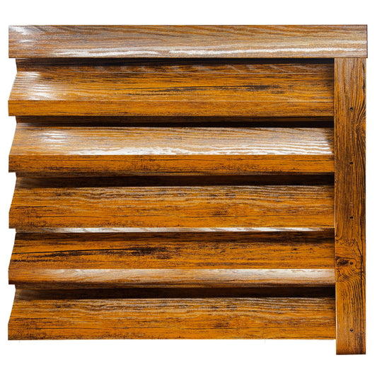 Prim-plan al modelului ATLAS Gard Jaluzele cu finisaj de Imitație Lemn DUBLU în culoare Stejar Striat Dublu, disponibil pe www.jaluzelegard.ro, fabricat de Top Profil Sistem.