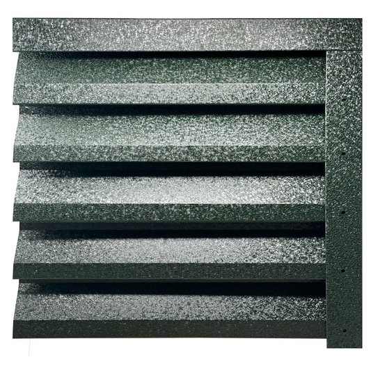 Prim-plan al modelului ATLAS Gard Jaluzele cu finisaj de Hi-Mat în culoare Verde Pin RAL 6005, disponibil pe www.jaluzelegard.ro, fabricat de Top Profil Sistem.