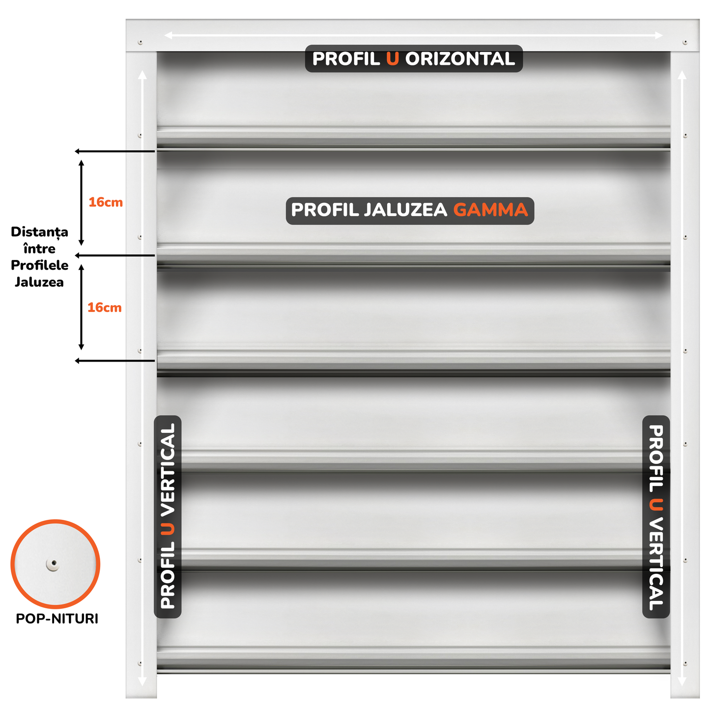 Gard Jaluzele Gamma | Alb Alpin Dublu