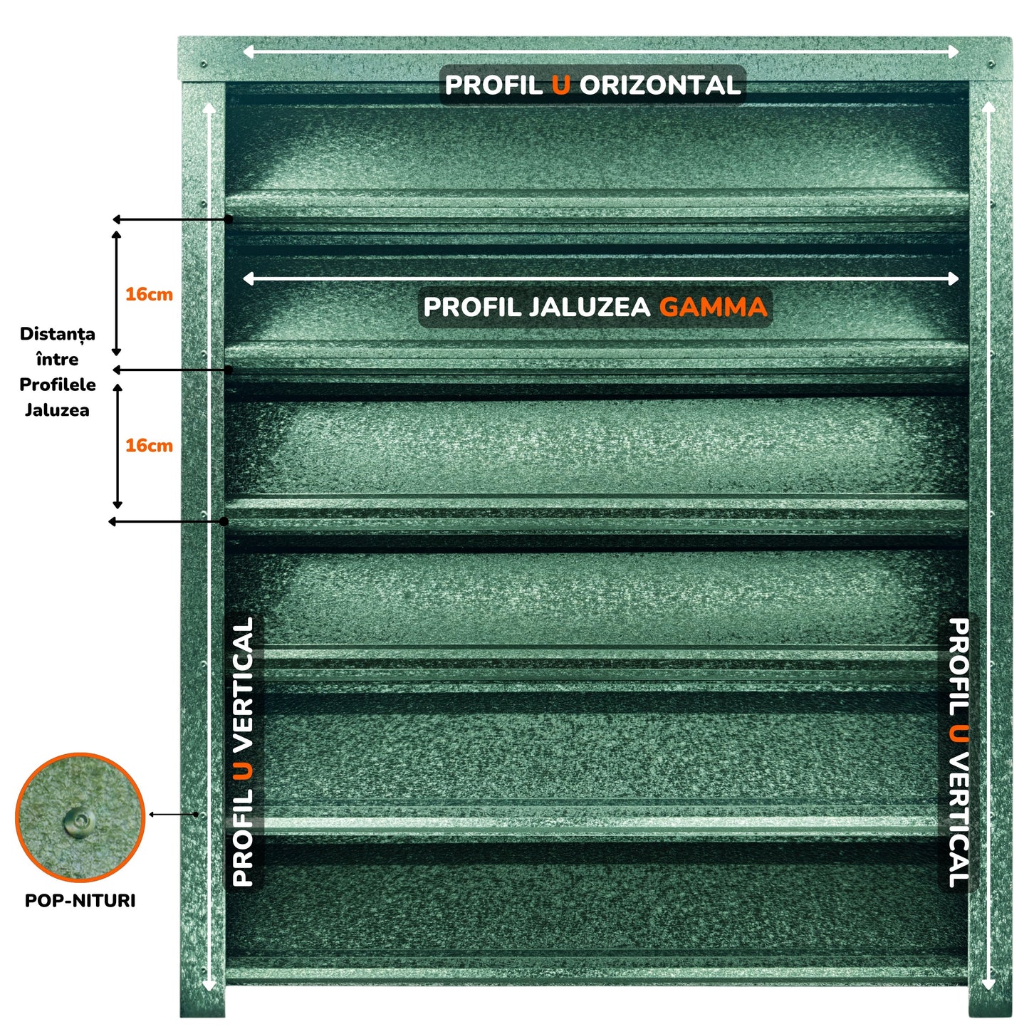 Gard Jaluzele Gamma | Verde Pin