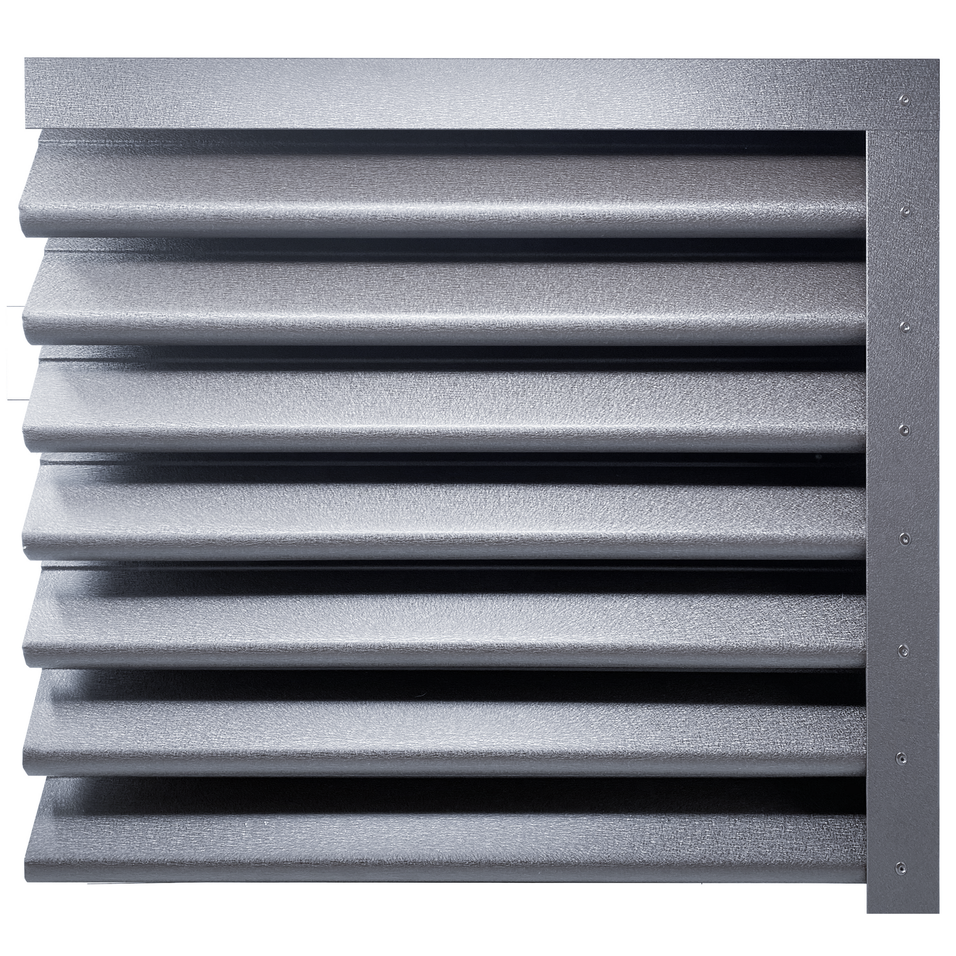 Prim-plan al modelului PIRAMIDA Gard Jaluzele cu finisaj de Mat în culoare Gri Grafit RAL 7024, disponibil pe www.jaluzelegard.ro, fabricat de Top Profil Sistem.