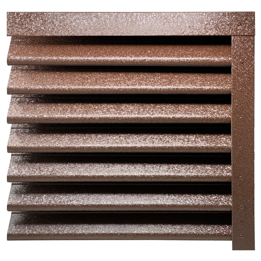 Prim-plan al modelului PIRAMIDA Gard Jaluzele cu finisaj de Hi-Mat în culoare Maro Caramelă RAL 8017, disponibil pe www.jaluzelegard.ro, fabricat de Top Profil Sistem.