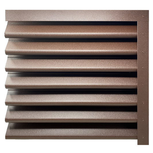 Prim-plan al modelului PIRAMIDA Gard Jaluzele cu finisaj de Mat în culoare Maro Ciocolata RAL 8017, disponibil pe www.jaluzelegard.ro, fabricat de Top Profil Sistem.