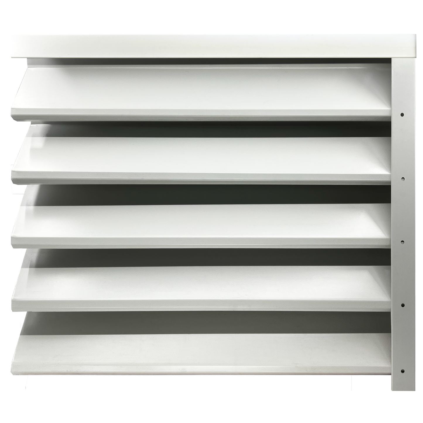 Prim-plan al modelului SIGMA Gard Jaluzele cu finisaj de Lucios Dublu în culoare Alb Alpin Dublu, disponibil pe www.jaluzelegard.ro, fabricat de Top Profil Sistem.