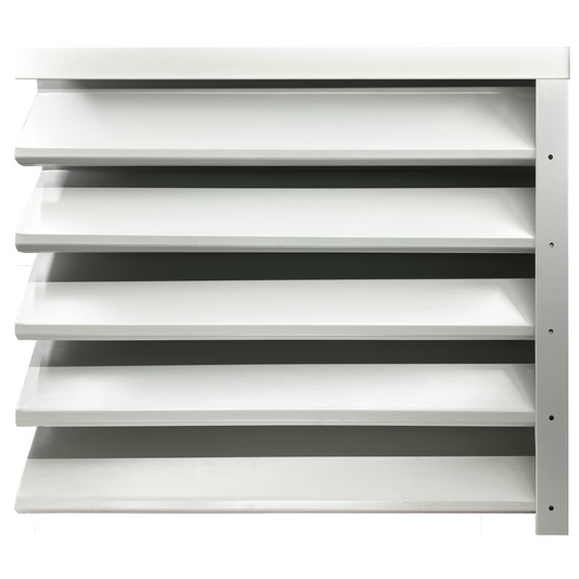 Prim-plan al modelului SIGMA Gard Jaluzele cu finisaj de Lucios Dublu în culoare Alb Alpin Dublu, disponibil pe www.jaluzelegard.ro, fabricat de Top Profil Sistem.