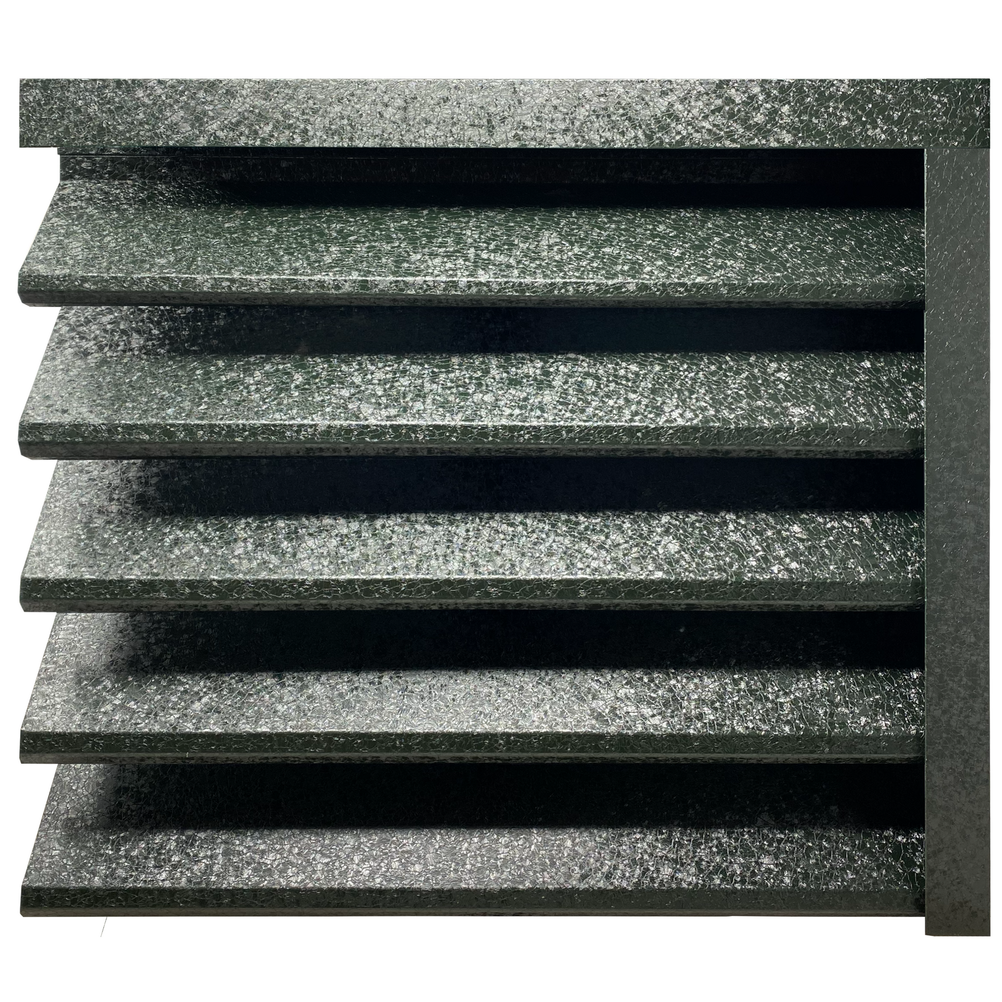 Prim-plan al modelului SIGMA Gard Jaluzele cu finisaj de Hi-Mat în culoare Verde Pin RAL 6005, disponibil pe www.jaluzelegard.ro, fabricat de Top Profil Sistem.