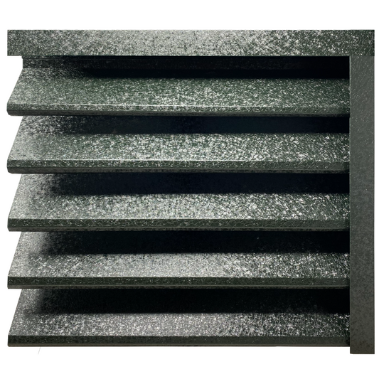 Prim-plan al modelului SIGMA Gard Jaluzele cu finisaj de Hi-Mat în culoare Verde Pin RAL 6005, disponibil pe www.jaluzelegard.ro, fabricat de Top Profil Sistem.