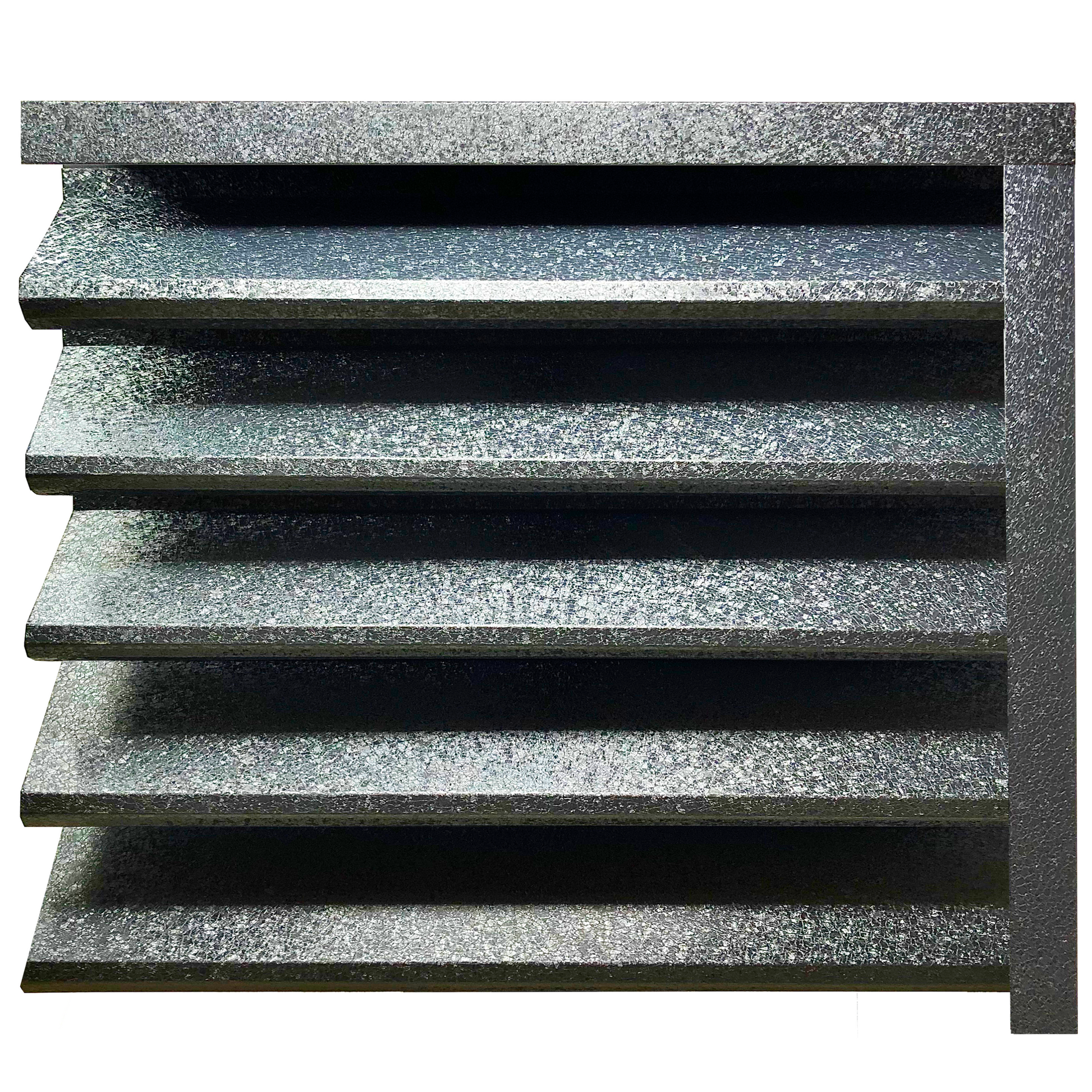 Prim-plan al modelului SIGMA Gard Jaluzele cu finisaj de Hi-Mat în culoare Gri Perlat RAL 7024, disponibil pe www.jaluzelegard.ro, fabricat de Top Profil Sistem.