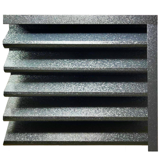 Prim-plan al modelului SIGMA Gard Jaluzele cu finisaj de Hi-Mat în culoare Gri Perlat RAL 7024, disponibil pe www.jaluzelegard.ro, fabricat de Top Profil Sistem.