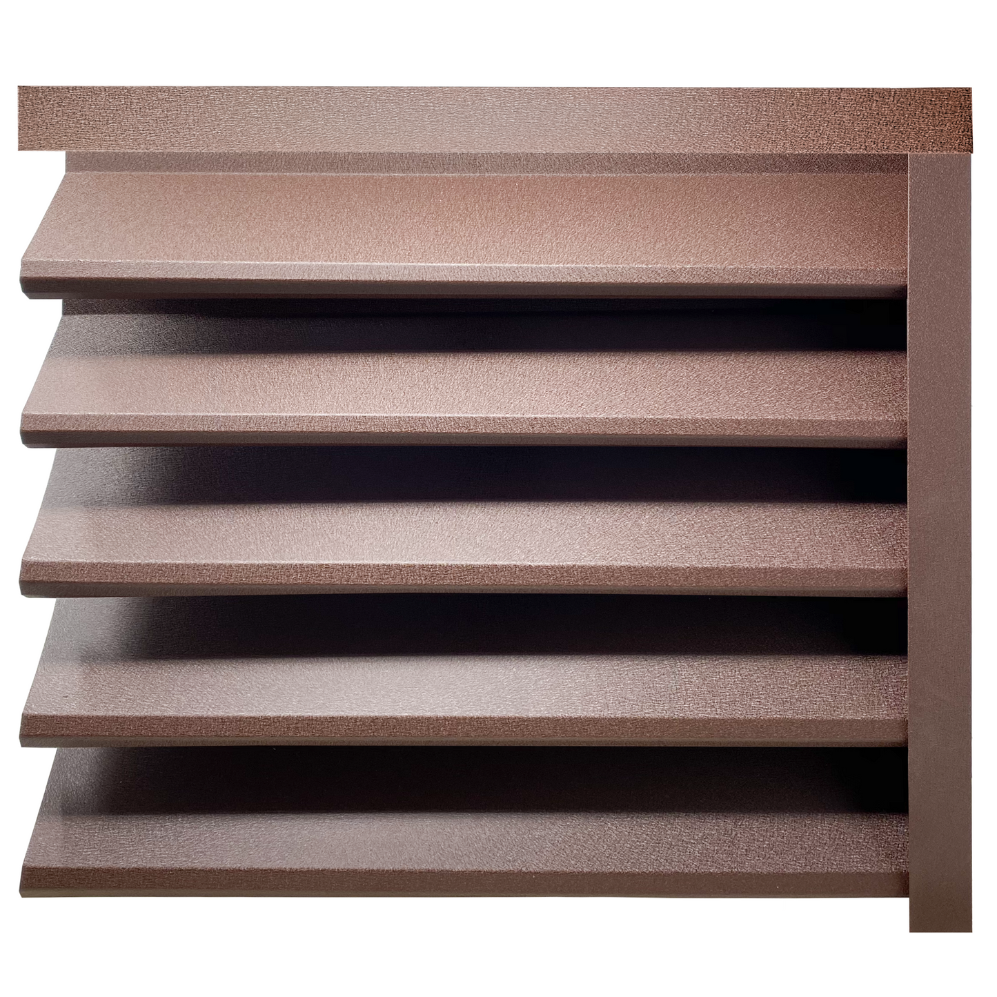 Prim-plan al modelului SIGMA Gard Jaluzele cu finisaj de Mat în culoare Maro Ciocolata RAL 8017, disponibil pe www.jaluzelegard.ro, fabricat de Top Profil Sistem.