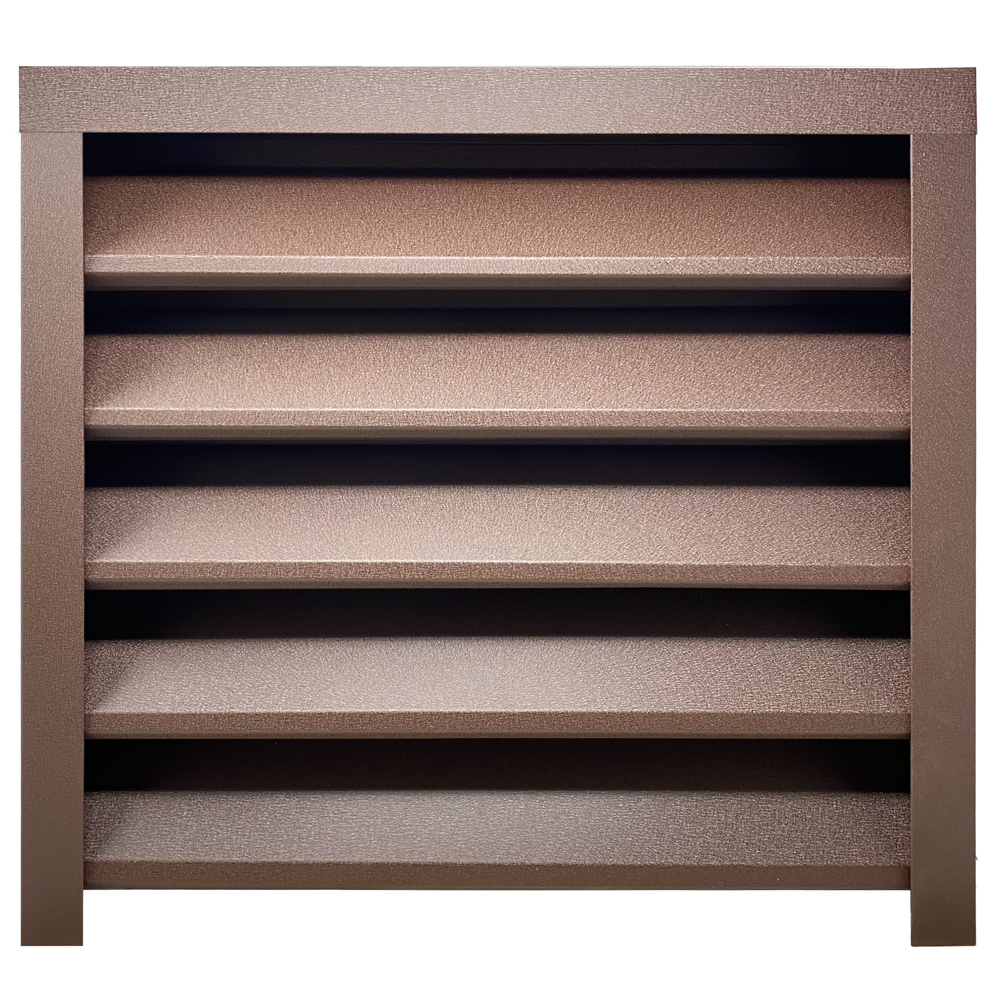 Prim-plan al modelului SIGMA Gard Jaluzele cu finisaj de Mat în culoare Maro Ciocolata RAL 8017, disponibil pe www.jaluzelegard.ro, fabricat de Top Profil Sistem.