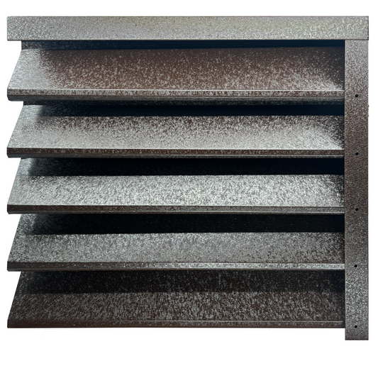 Prim-plan al modelului SIGMA Gard Jaluzele cu finisaj de Hi-Mat în culoare Maro Cedru RAL 8019, disponibil pe www.jaluzelegard.ro, fabricat de Top Profil Sistem.