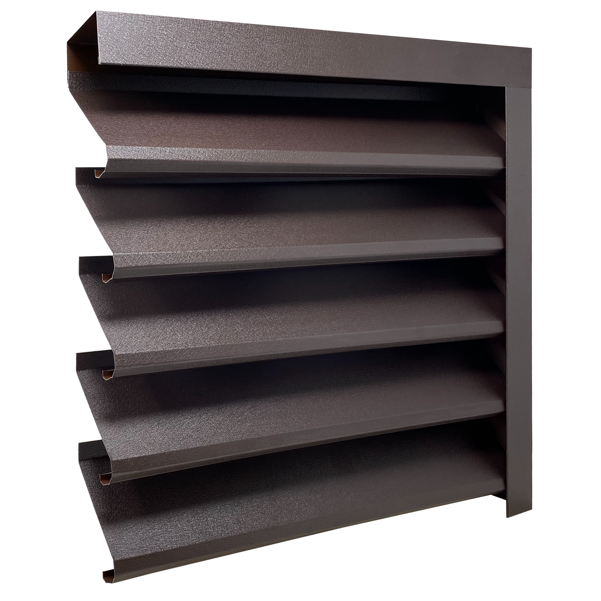 Prim-plan al modelului SIGMA Gard Jaluzele cu finisaj de Mat Dublu în culoare Maro Espresso Dublu RAL 8019, disponibil pe www.jaluzelegard.ro, fabricat de Top Profil Sistem.