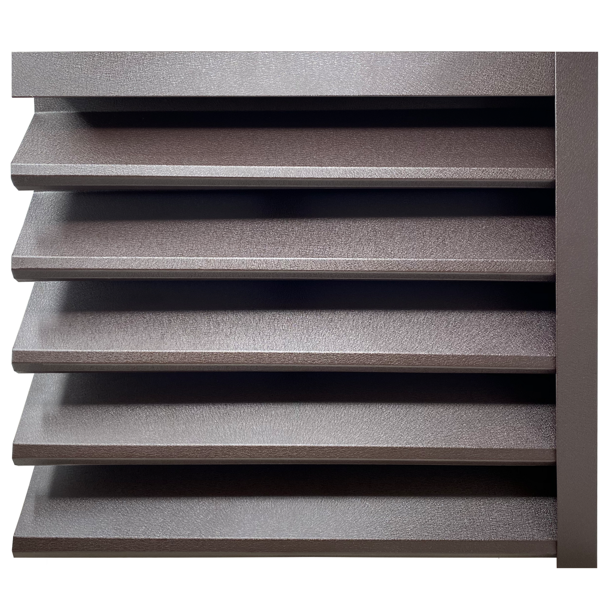 Prim-plan al modelului SIGMA Gard Jaluzele cu finisaj de Mat în culoare Maro Espresso RAL 8019, disponibil pe www.jaluzelegard.ro, fabricat de Top Profil Sistem.