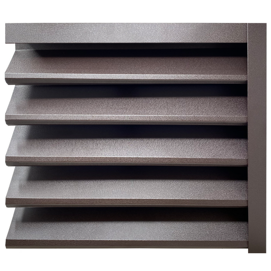 Prim-plan al modelului SIGMA Gard Jaluzele cu finisaj de Mat în culoare Maro Espresso RAL 8019, disponibil pe www.jaluzelegard.ro, fabricat de Top Profil Sistem.