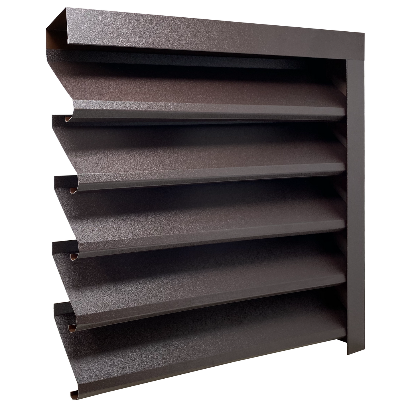 Prim-plan al modelului SIGMA Gard Jaluzele cu finisaj de Mat în culoare Maro Espresso RAL 8019, disponibil pe www.jaluzelegard.ro, fabricat de Top Profil Sistem.