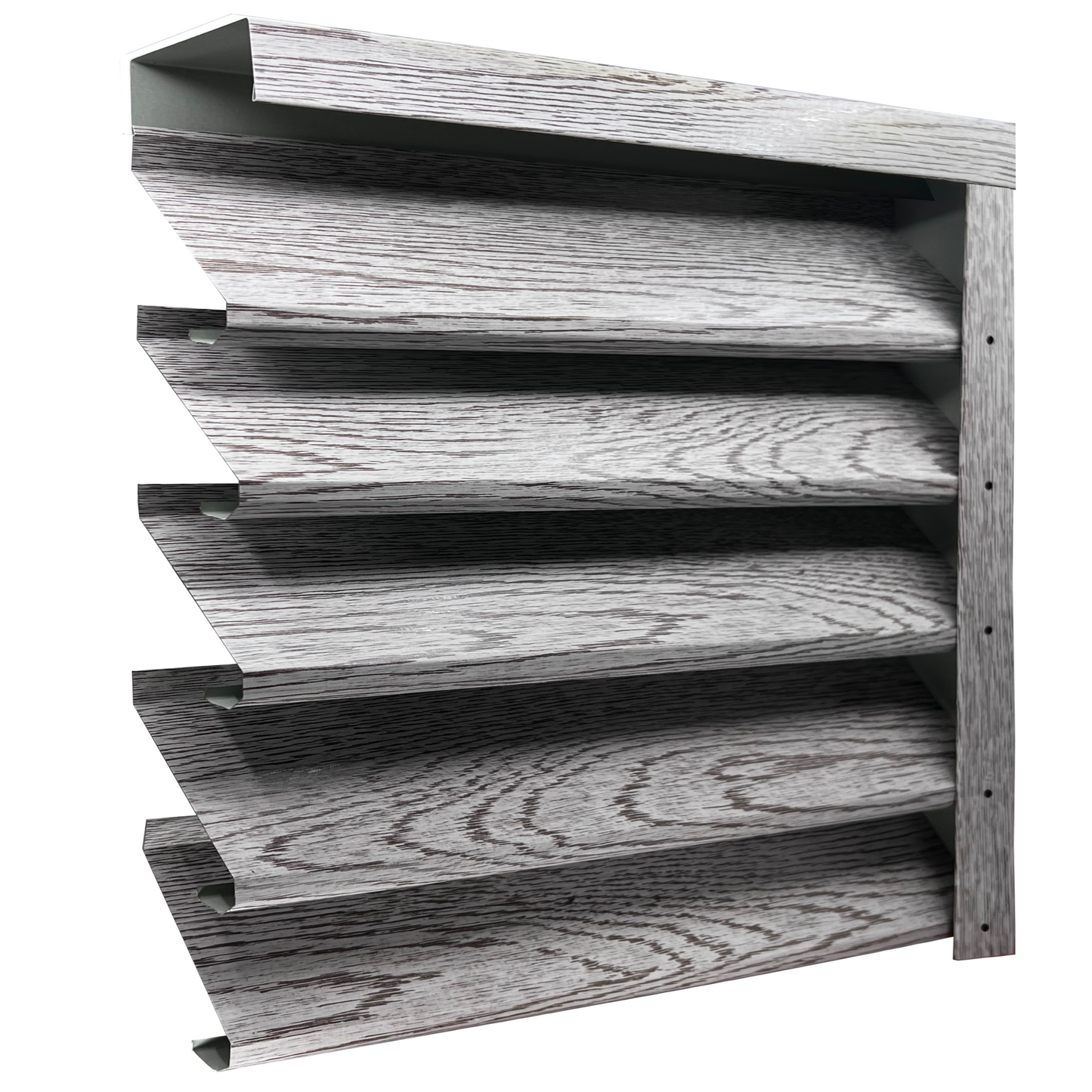 Prim-plan al modelului SIGMA Gard Jaluzele cu finisaj de Imitație Lemn în culoare Stejar Alb, disponibil pe www.jaluzelegard.ro, fabricat de Top Profil Sistem.