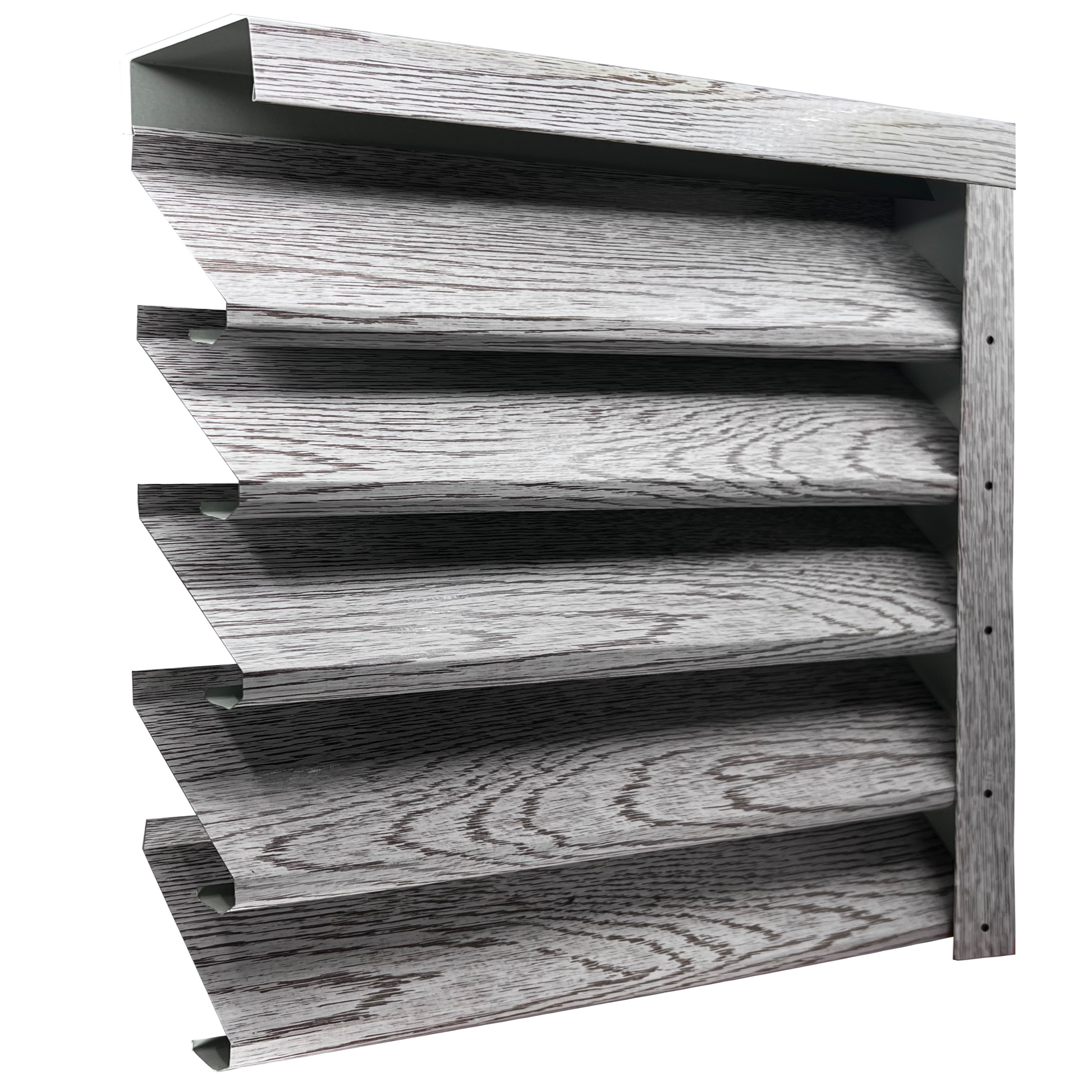 Prim-plan al modelului SIGMA Gard Jaluzele cu finisaj de Imitație Lemn în culoare Stejar Alb, disponibil pe www.jaluzelegard.ro, fabricat de Top Profil Sistem.