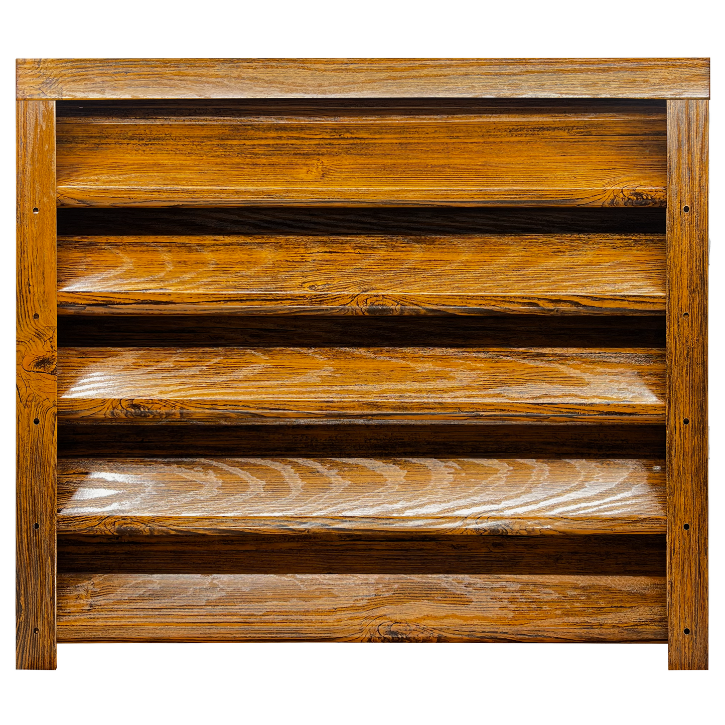 Prim-plan al modelului SIGMA Gard Jaluzele cu finisaj de Imitație Lemn DUBLU în culoare Stejar Striat Dublu, disponibil pe www.jaluzelegard.ro, fabricat de Top Profil Sistem.