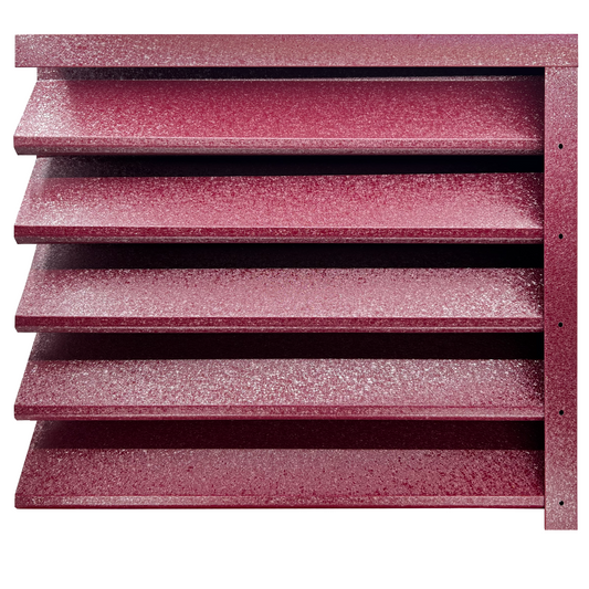 Prim-plan al modelului SIGMA Gard Jaluzele cu finisaj de Hi-Mat în culoare Vișina RAL 3005, disponibil pe www.jaluzelegard.ro, fabricat de Top Profil Sistem.