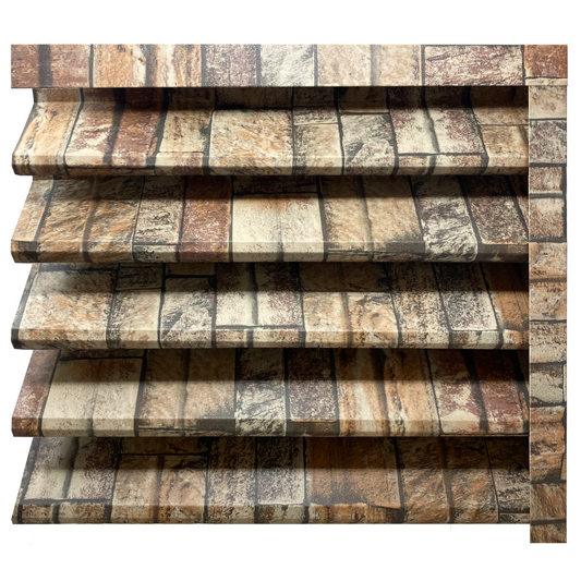 Prim-plan al modelului SIGMA Gard Jaluzele cu finisaj de Imitație Piatra în culoare Zid Granit, disponibil pe www.jaluzelegard.ro, fabricat de Top Profil Sistem.