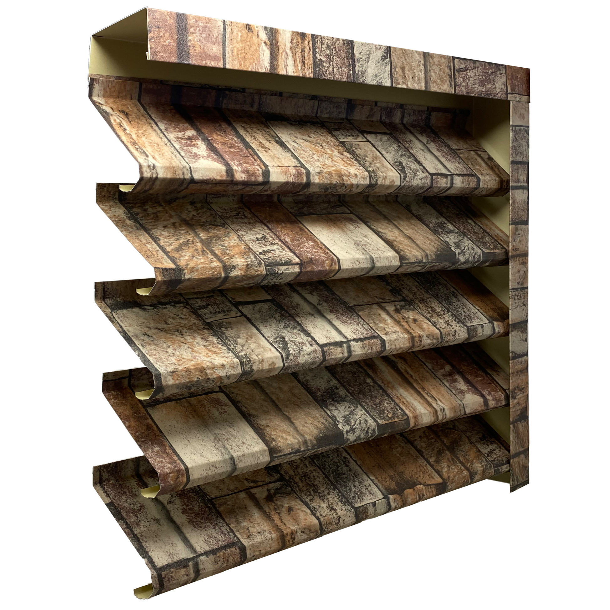 Prim-plan al modelului SIGMA Gard Jaluzele cu finisaj de Imitație Piatra în culoare Zid Granit, disponibil pe www.jaluzelegard.ro, fabricat de Top Profil Sistem.