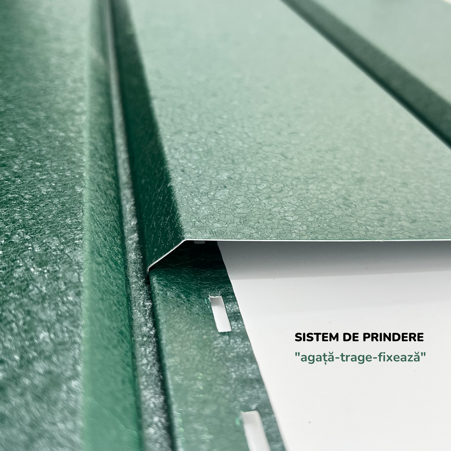 Lambriu Metalic Drept Jupiter, Verde Pin RAL 6005