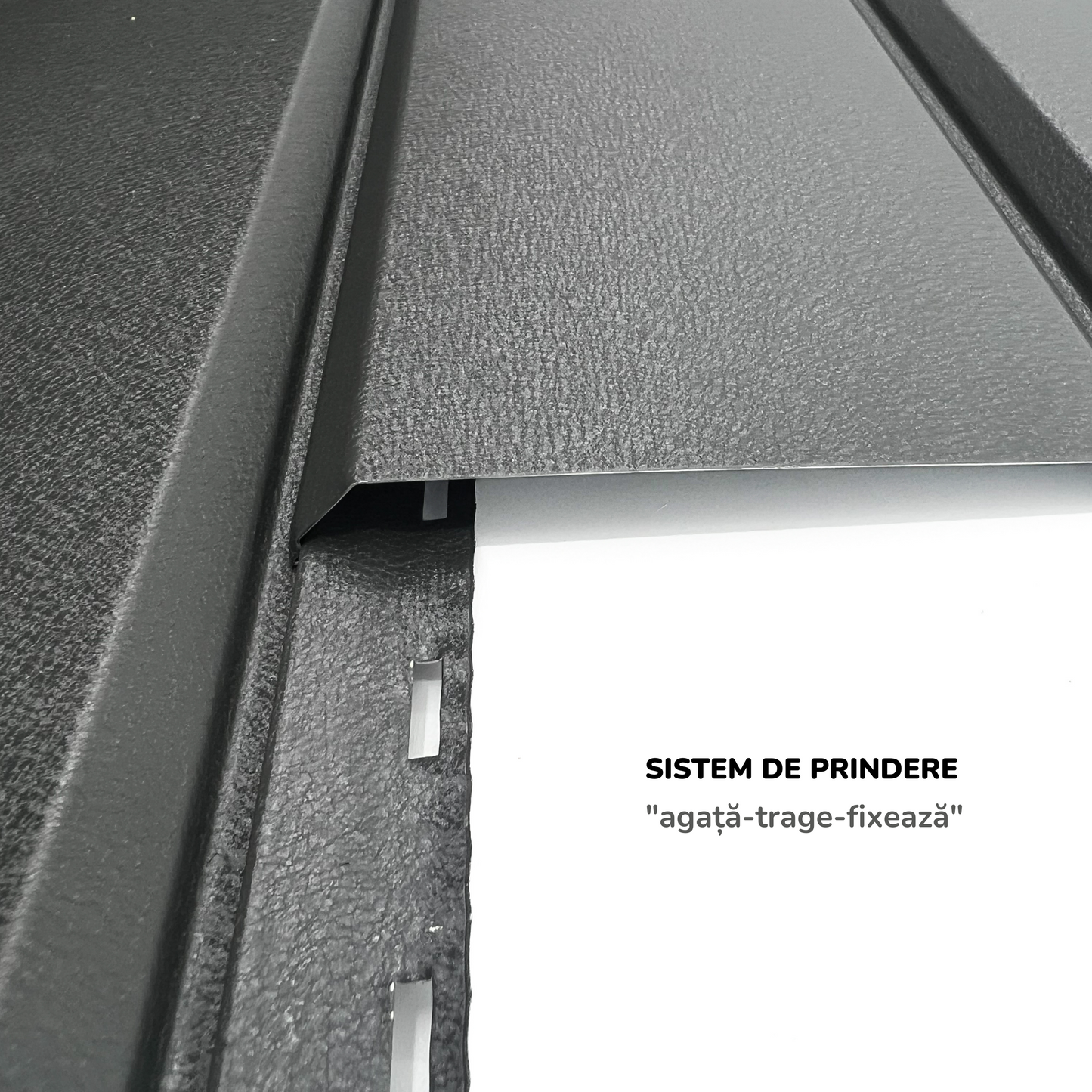 Lambriu Metalic Drept Jupiter, Gri Grafit RAL 7024