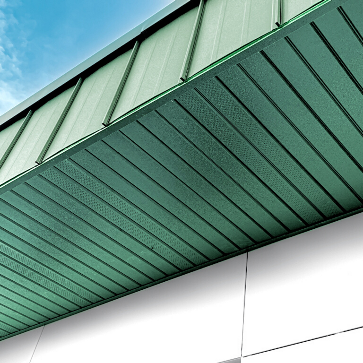 Lambriu Metalic Perforat Saturn, Verde Pin RAL 6005