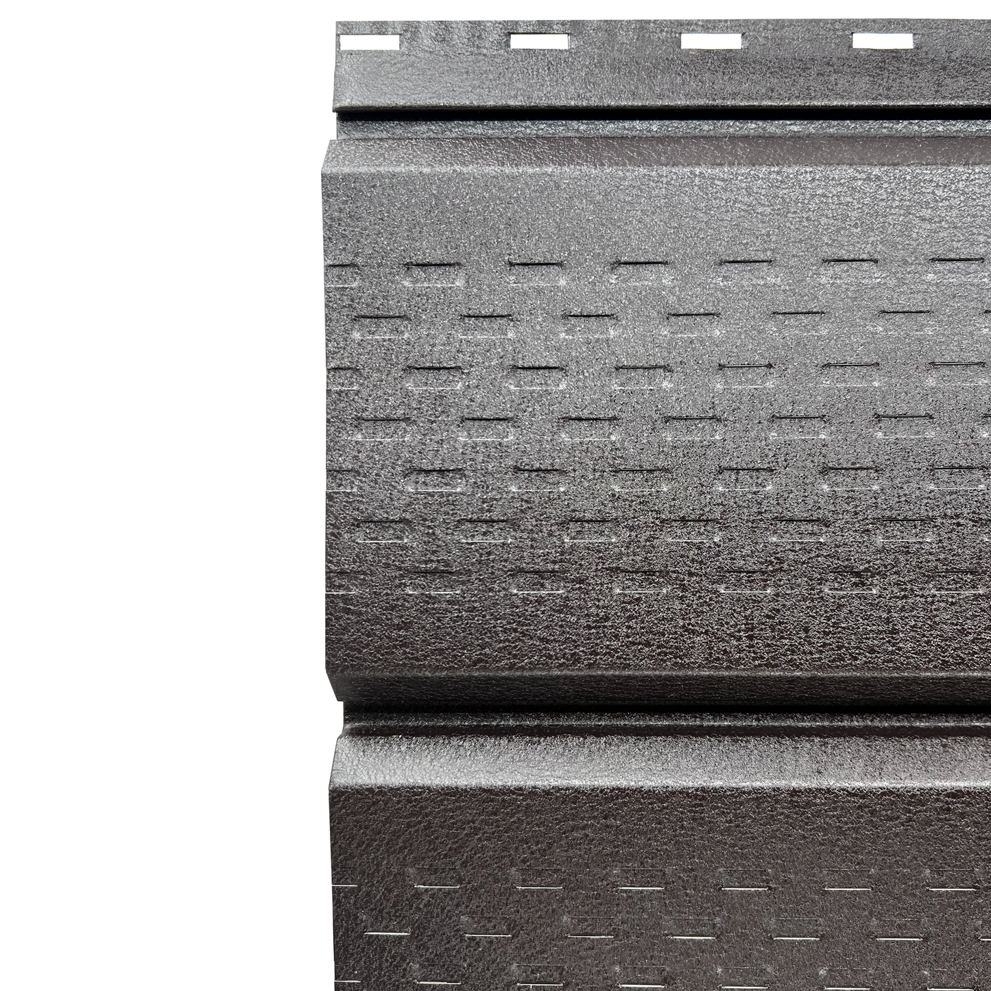 Lambriu Metalic Perforat Saturn, Maro Espresso RAL 8019